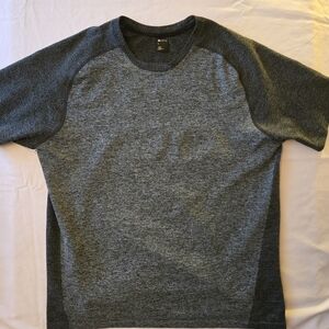 Zella Men's Heathered Charcoal Raglan Short Sleeve Tee